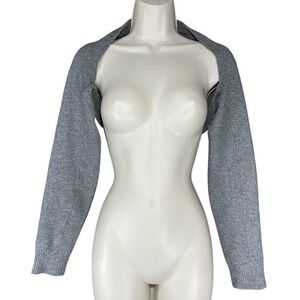 lightly worn Zara Shrug Sweater W/s Gray Knit Bolero Layering Shrug